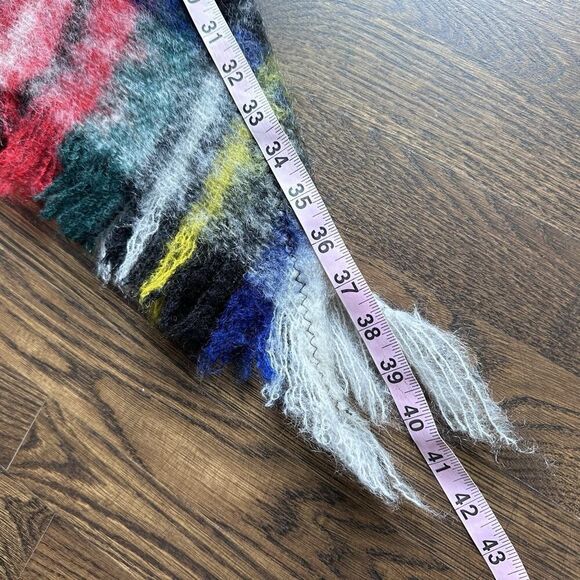 Vintage Heather Brae Mohair & New Wool Shawl Wrap Muffler Scotland 80” x 34” - Picture 6 of 7